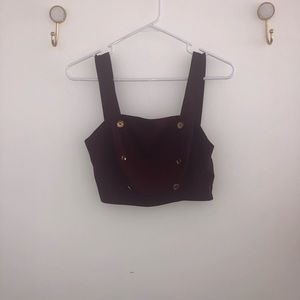 Burgundy crop top